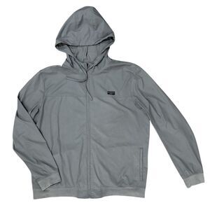 Travis Mathew Wanderlust Hoodie Jacket Mens XL Gray Full Zip Lightweight Golf